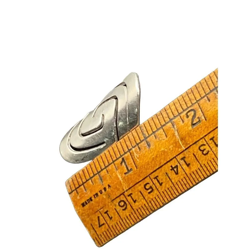 Vintage Sterling silver 925 stamped knuckle spiral ring